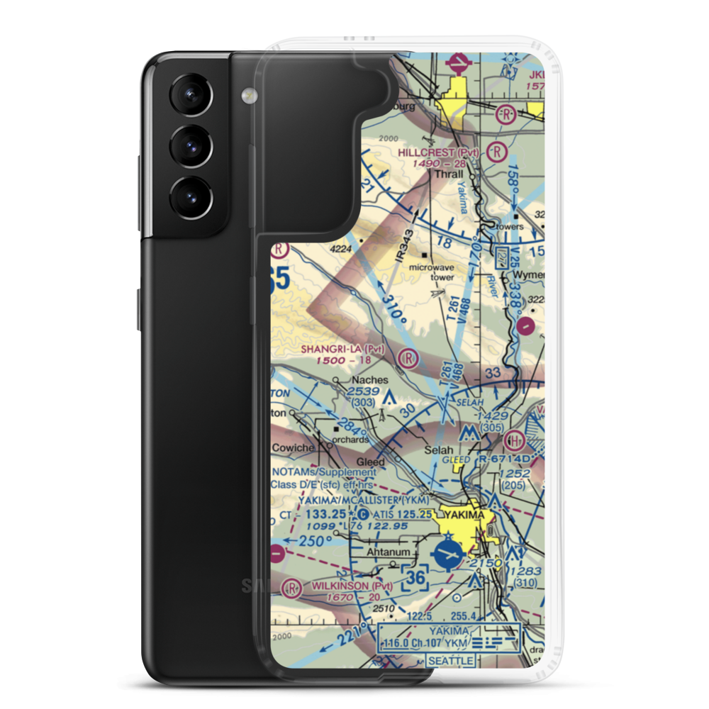Shangri-La Airport (0WN1) VFR Sectional Samsung Case Samsung Galaxy S21 Plus model shown