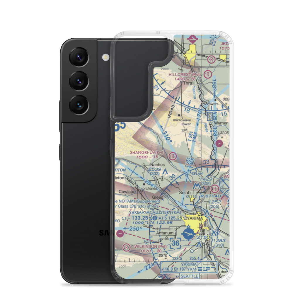 Shangri-La Airport (0WN1) VFR Sectional Samsung Case Samsung Galaxy S22 model shown