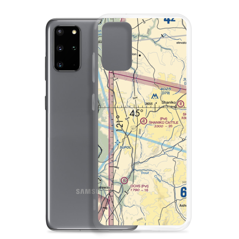 Shaniko Cattle Airport (OG54) VFR Sectional Samsung Case Samsung Galaxy S20 Plus model shown