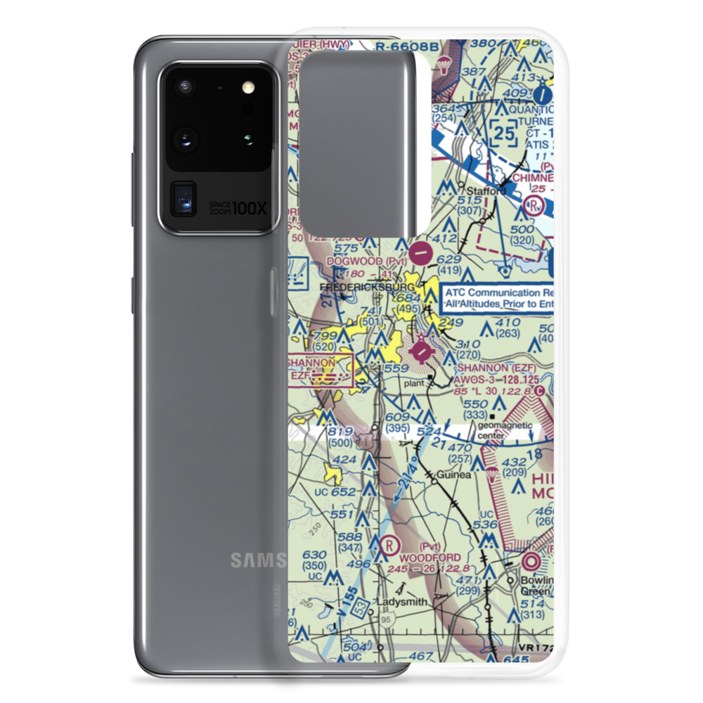Shannon Airport (EZF) VFR Sectional Samsung Case Samsung Galaxy S20 Ultra model shown