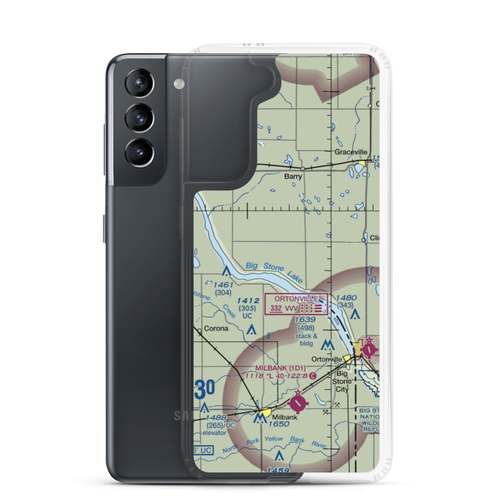 Shannon Field (41MN) VFR Sectional Samsung Case Samsung Galaxy S21 model shown