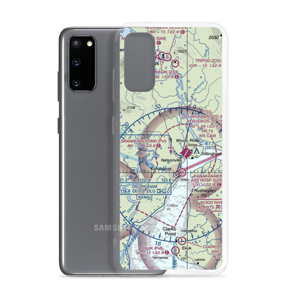 Shannons Pond Seaplane Base (AA15) VFR Sectional Samsung Case Samsung Galaxy S20 model shown