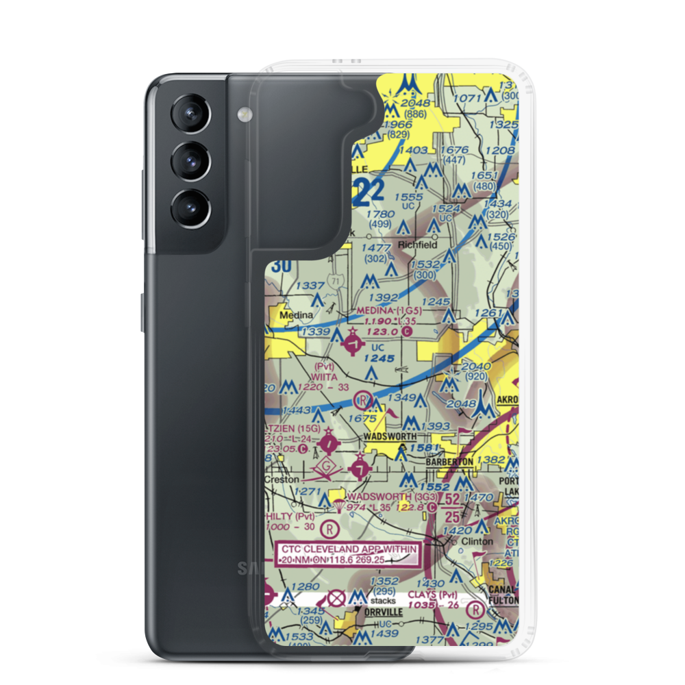 Sharondale Field (OI46) VFR Sectional Samsung Case Samsung Galaxy S21 model shown