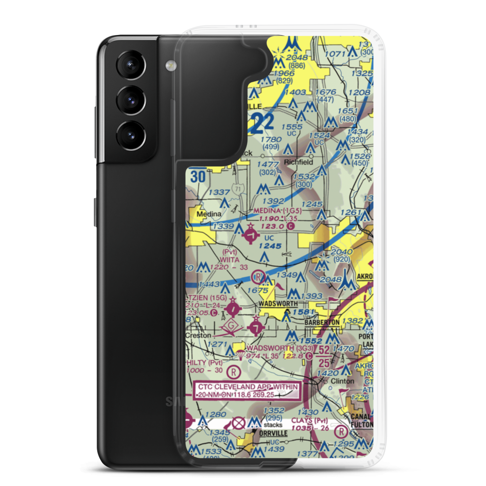 Sharondale Field (OI46) VFR Sectional Samsung Case Samsung Galaxy S21 Plus model shown