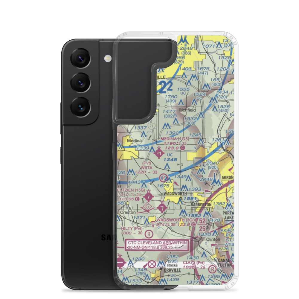 Sharondale Field (OI46) VFR Sectional Samsung Case Samsung Galaxy S22 model shown