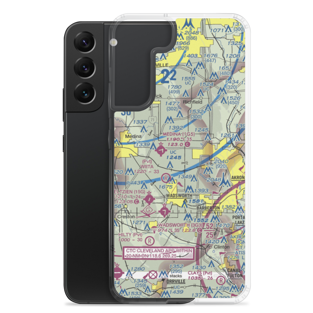 Sharondale Field (OI46) VFR Sectional Samsung Case Samsung Galaxy S22 Plus model shown
