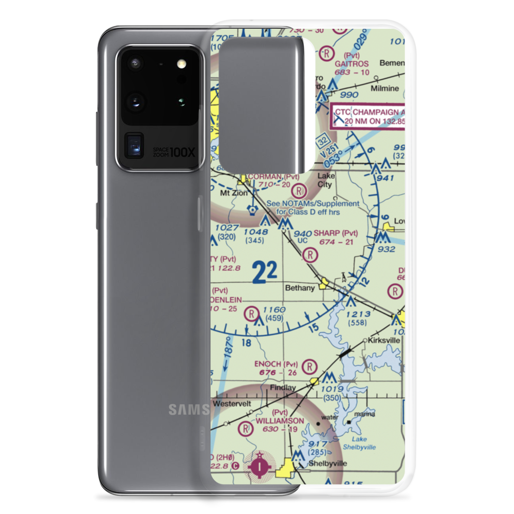 Sharp Airport (86IL) VFR Sectional Samsung Case Samsung Galaxy S20 Ultra model shown