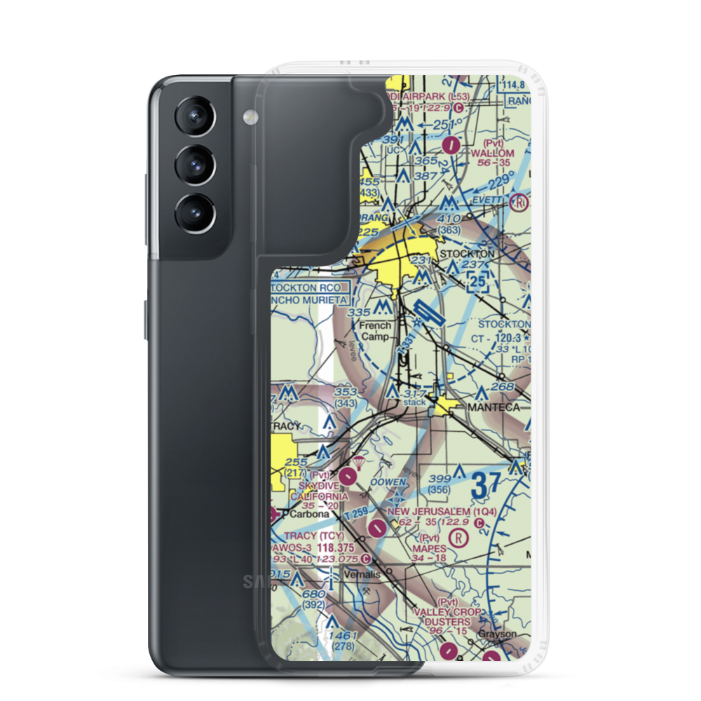 Sharpe AAF (LRO) VFR Sectional Samsung Case Samsung Galaxy S21 model shown