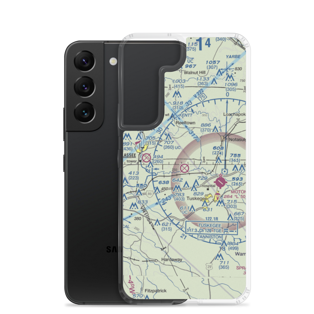Sharpe Field (TGE) VFR Sectional Samsung Case Samsung Galaxy S22 model shown