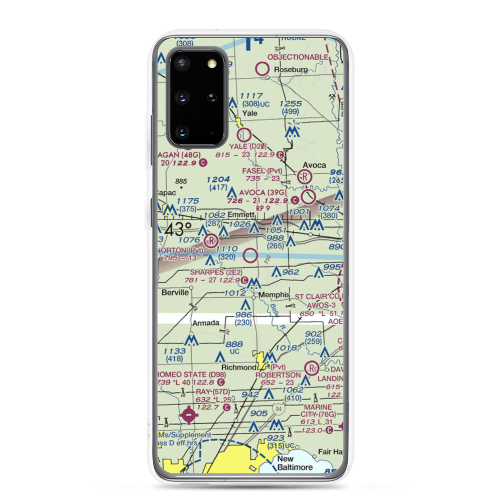 Sharpe's Strip (2E2) VFR Sectional Samsung Case Samsung Galaxy S20 Plus model shown