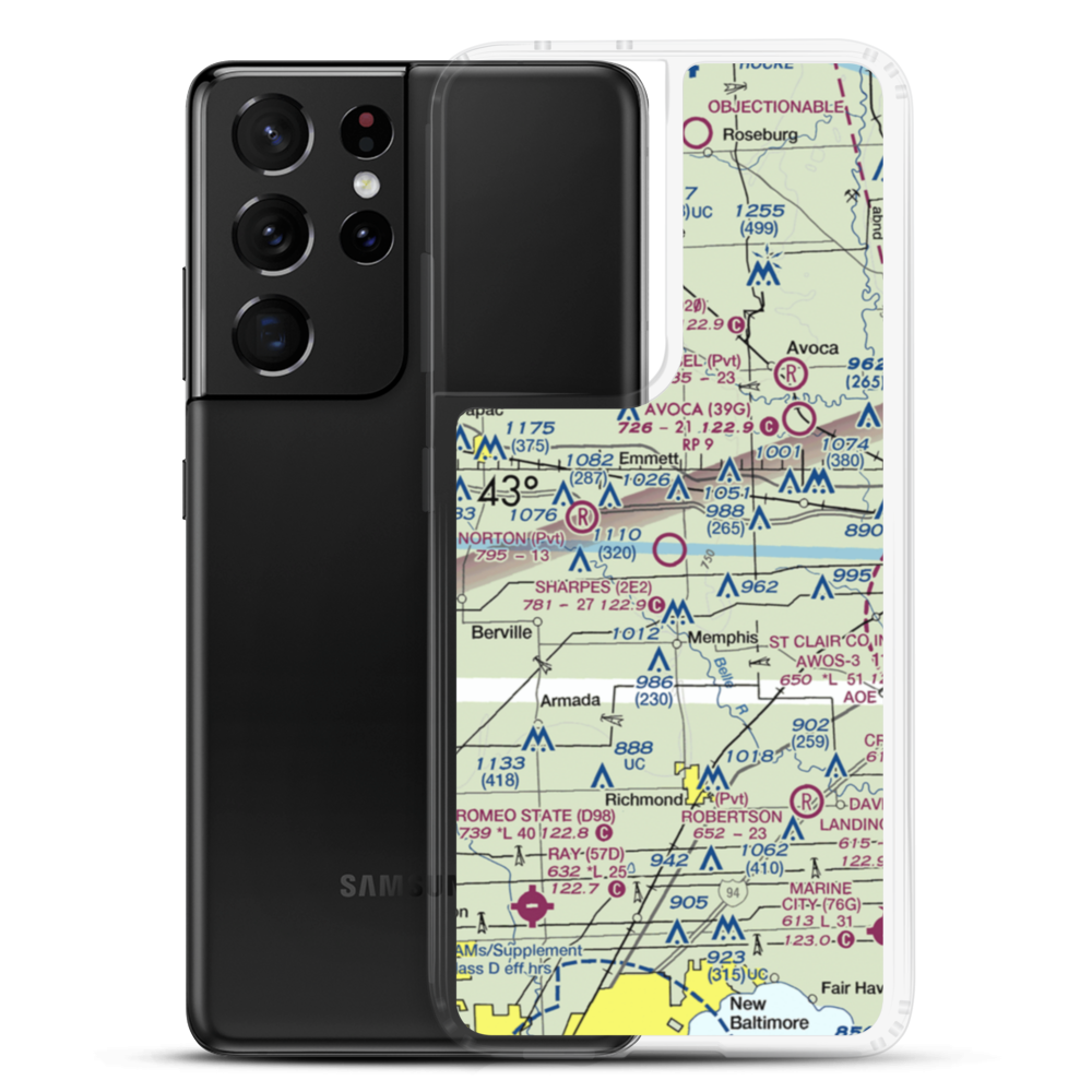 Sharpe's Strip (2E2) VFR Sectional Samsung Case Samsung Galaxy S21 Ultra model shown