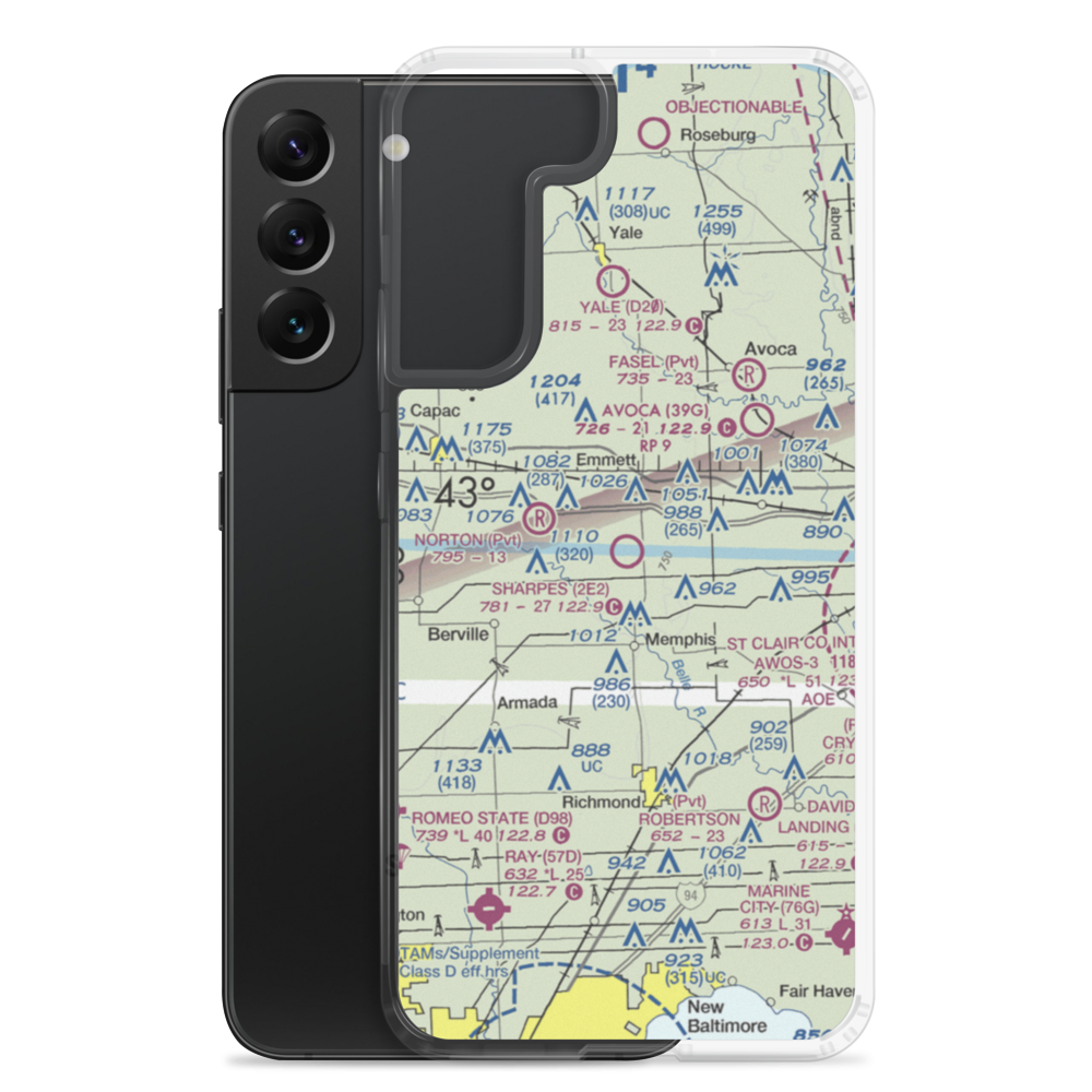 Sharpe's Strip (2E2) VFR Sectional Samsung Case Samsung Galaxy S22 Plus model shown