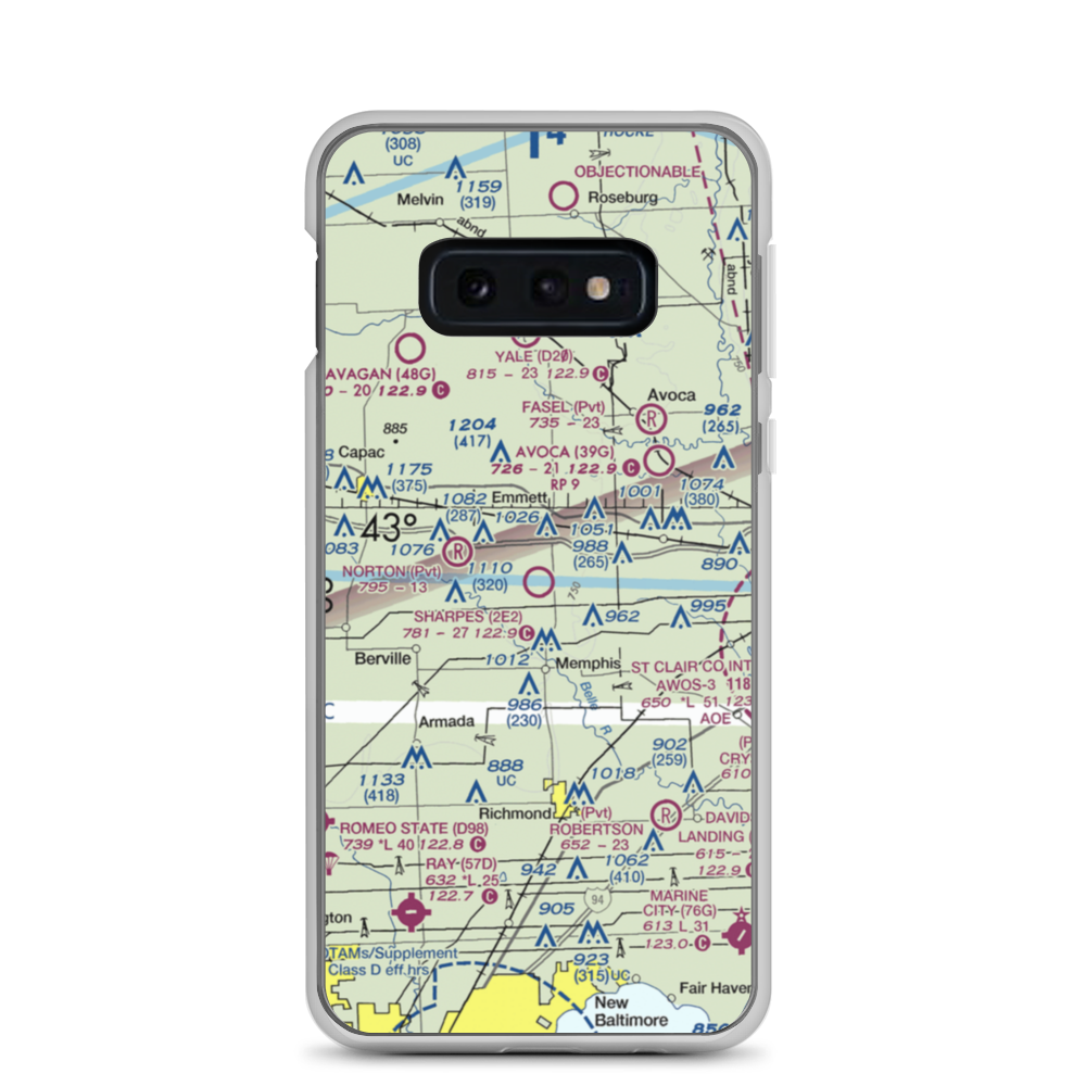 Sharpe's Strip (2E2) VFR Sectional Samsung Case Samsung Galaxy S10e model shown