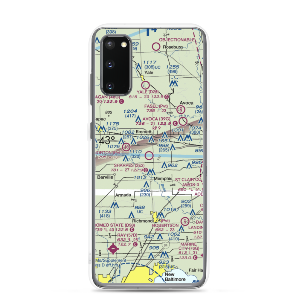 Sharpe's Strip (2E2) VFR Sectional Samsung Case Samsung Galaxy S20 model shown