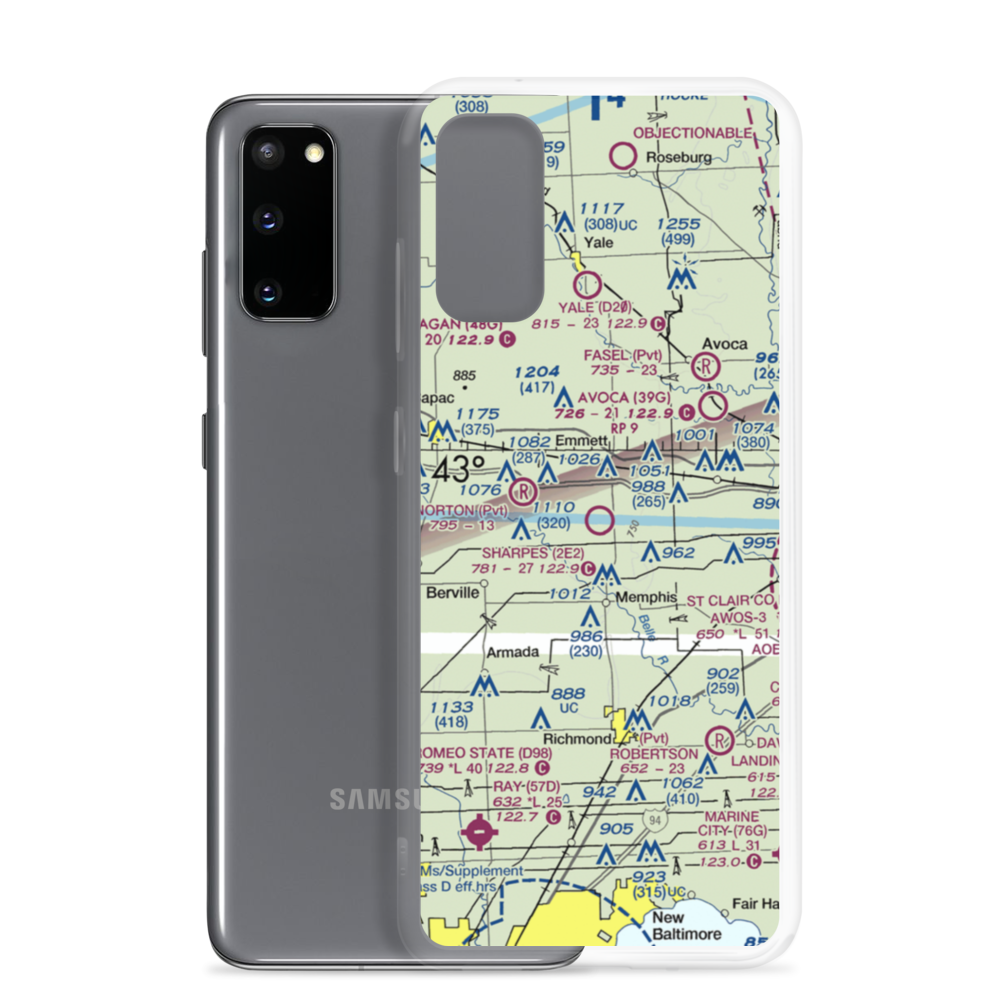 Sharpe's Strip (2E2) VFR Sectional Samsung Case Samsung Galaxy S20 model shown