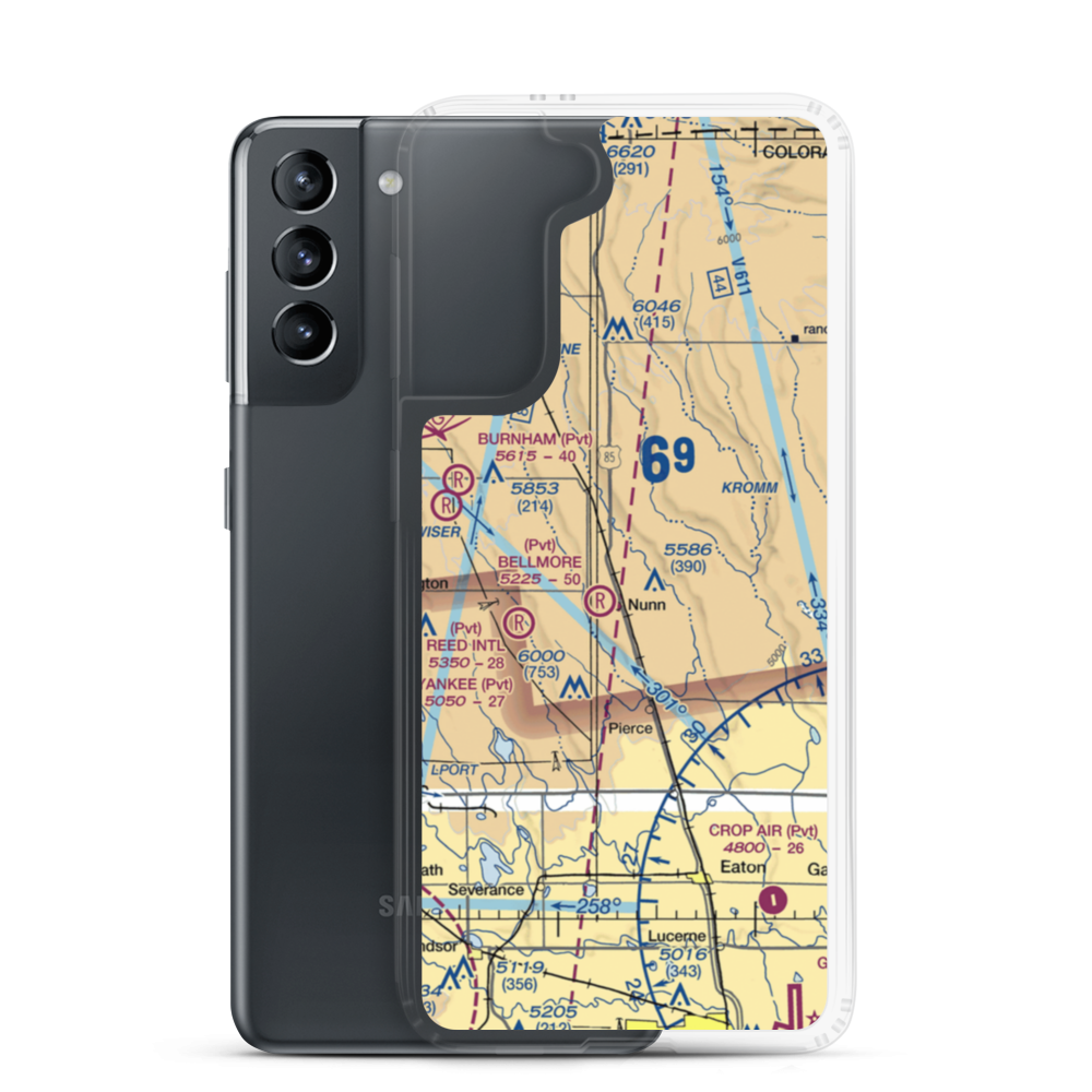 Shaull Farm Airstrip (48CO) VFR Sectional Samsung Case Samsung Galaxy S21 model shown