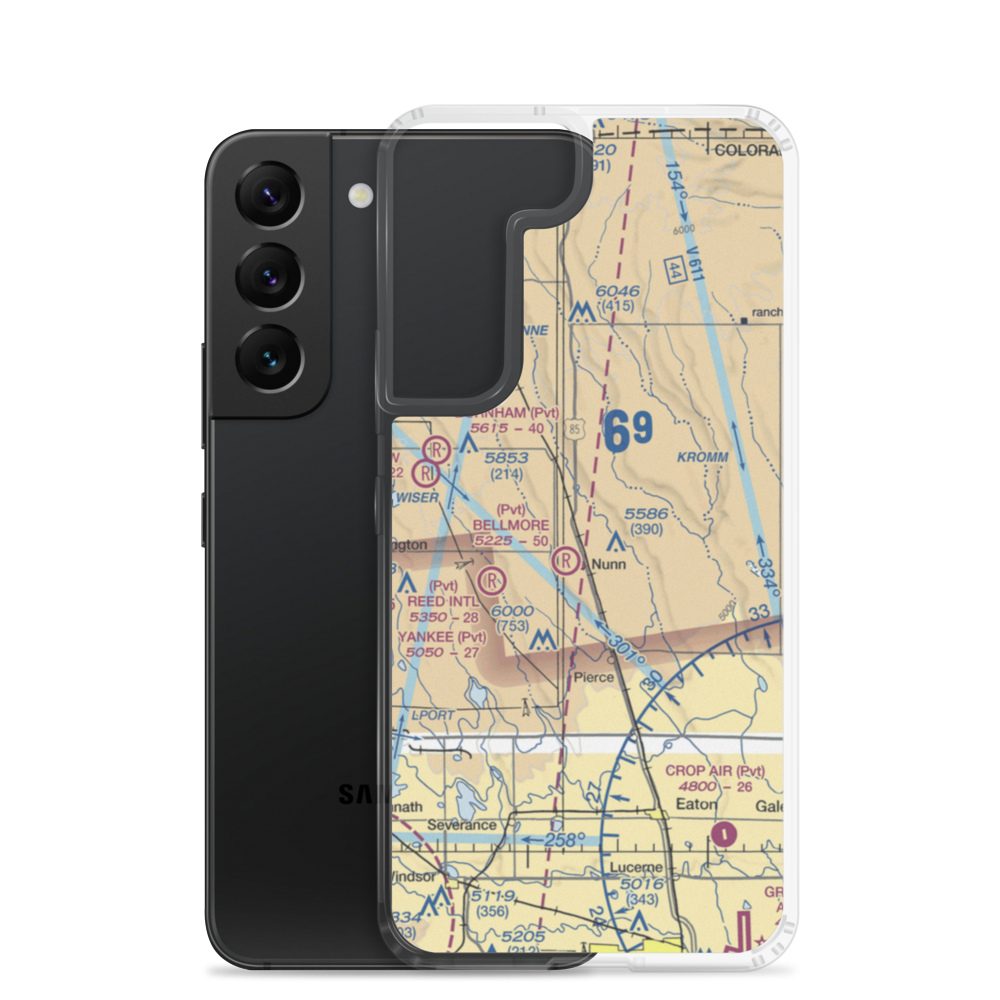Shaull Farm Airstrip (48CO) VFR Sectional Samsung Case Samsung Galaxy S22 model shown