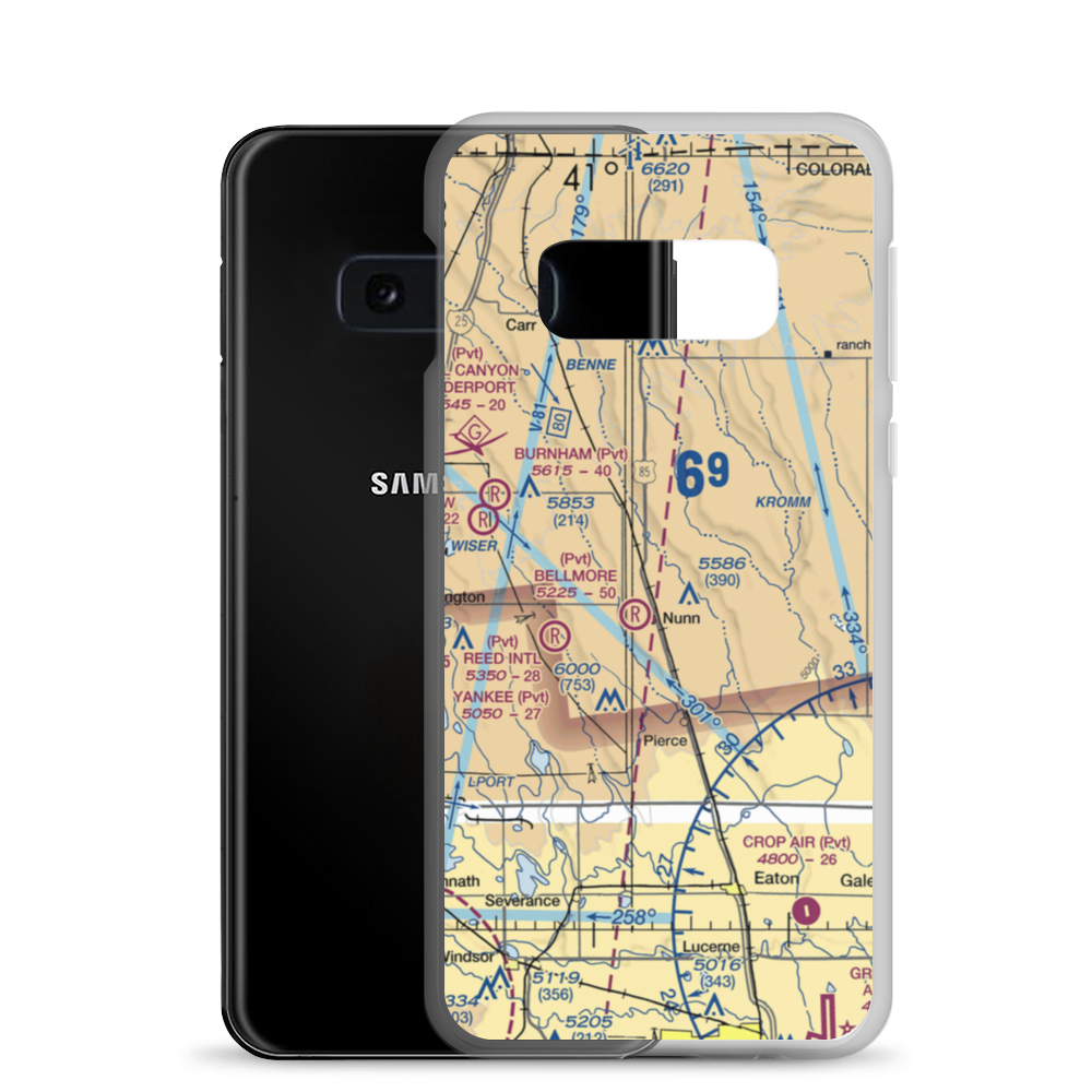 Shaull Farm Airstrip (48CO) VFR Sectional Samsung Case Samsung Galaxy S10e model shown