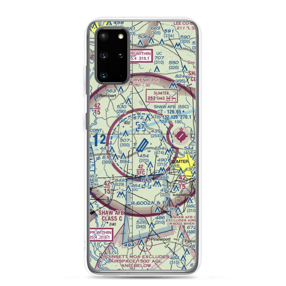 Shaw Air Force Base (SSC) VFR Sectional Samsung Case Samsung Galaxy S20 Plus model shown