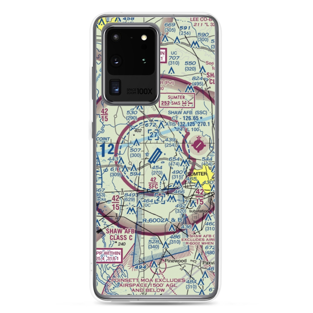 Shaw Air Force Base (SSC) VFR Sectional Samsung Case Samsung Galaxy S20 Ultra model shown