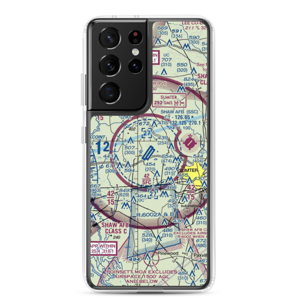 Shaw Air Force Base (SSC) VFR Sectional Samsung Case Samsung Galaxy S21 Ultra model shown