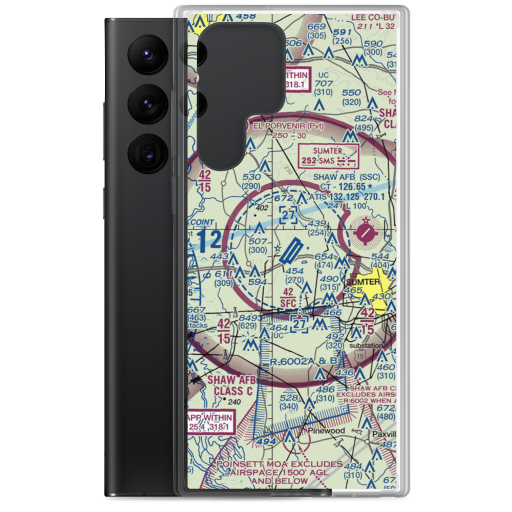 Shaw Air Force Base (SSC) VFR Sectional Samsung Case Samsung Galaxy S22 Ultra model shown