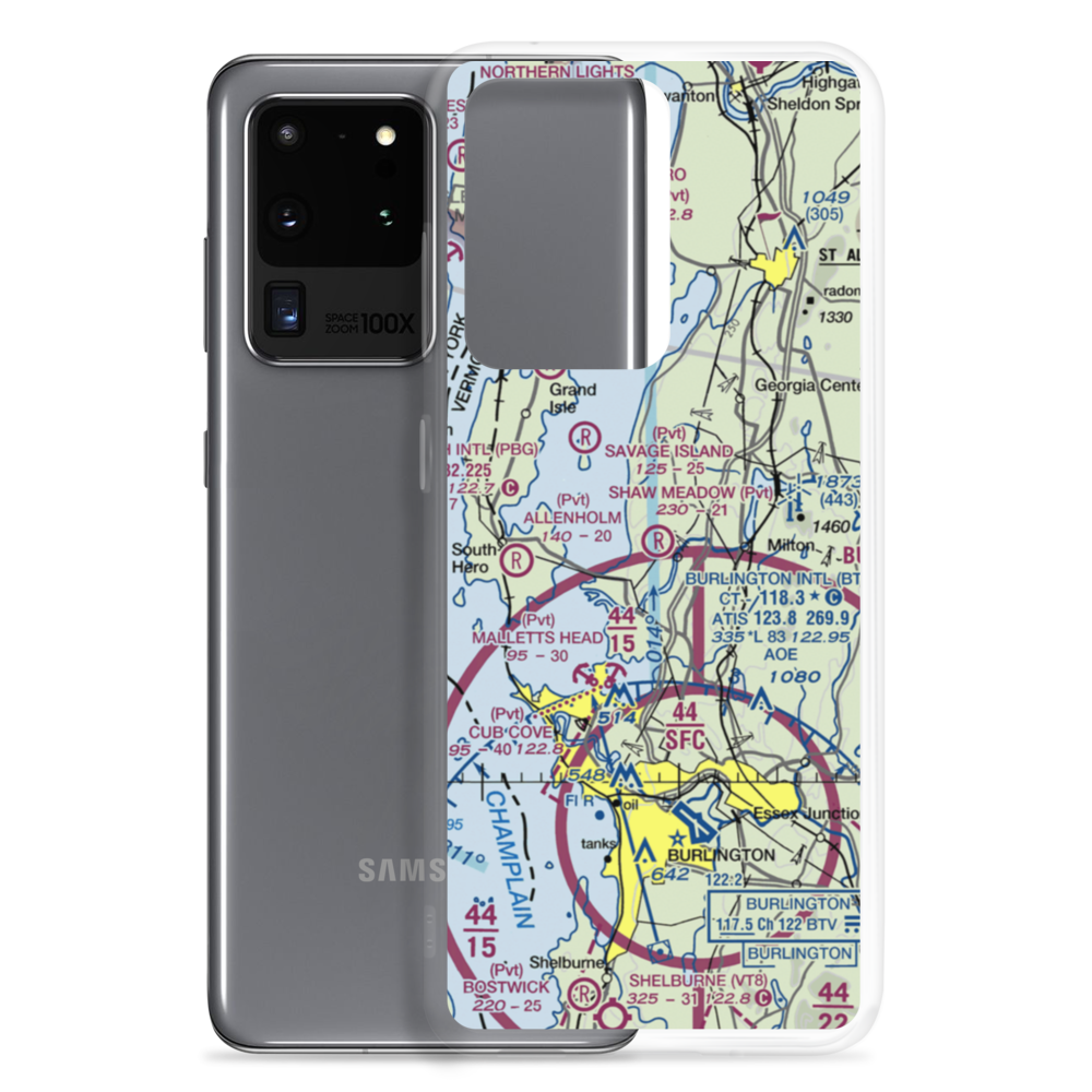 Shaw Meadow Airport (VT52) VFR Sectional Samsung Case Samsung Galaxy S20 Ultra model shown