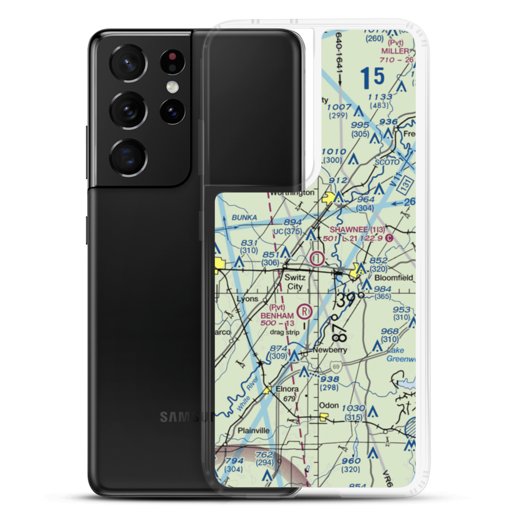 Shawnee Field (1I3) VFR Sectional Samsung Case Samsung Galaxy S21 Ultra model shown