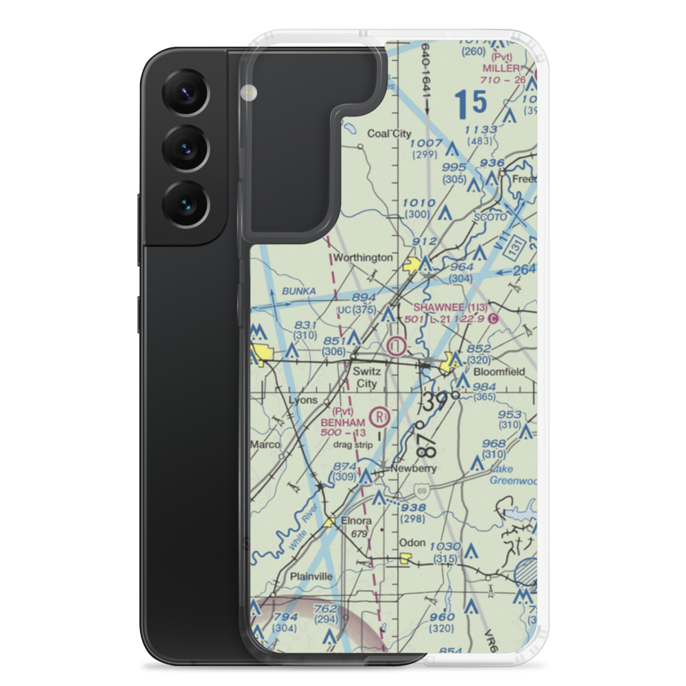 Shawnee Field (1I3) VFR Sectional Samsung Case Samsung Galaxy S22 Plus model shown