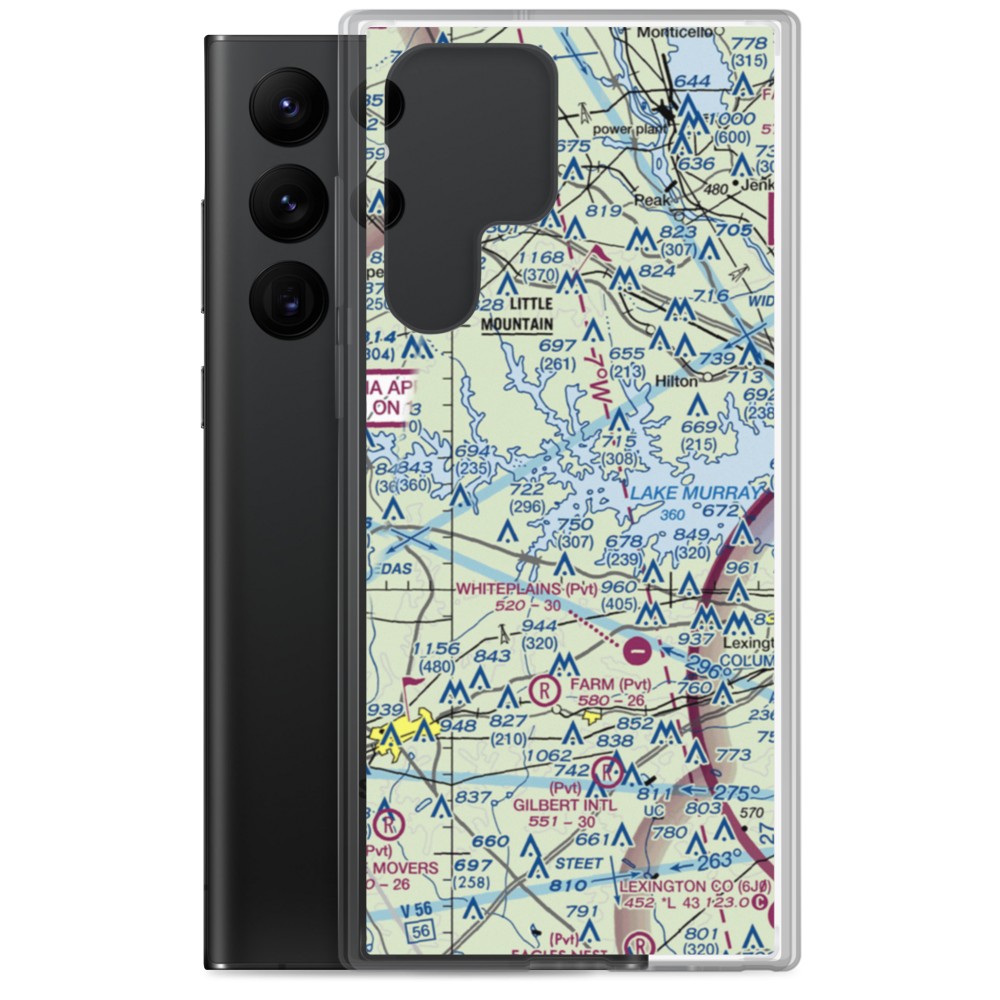 Shealy Airport (SC14) VFR Sectional Samsung Case Samsung Galaxy S22 Ultra model shown