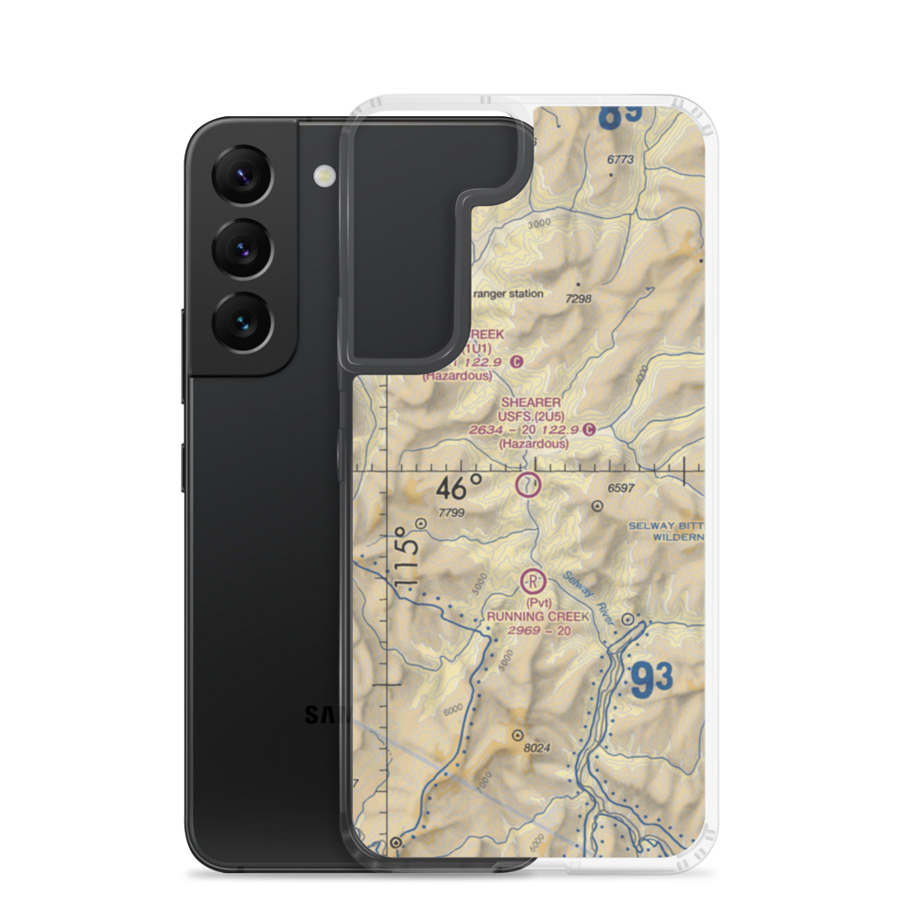 Shearer US Forest Service Airport (2U5) VFR Sectional Samsung Case Samsung Galaxy S22 model shown