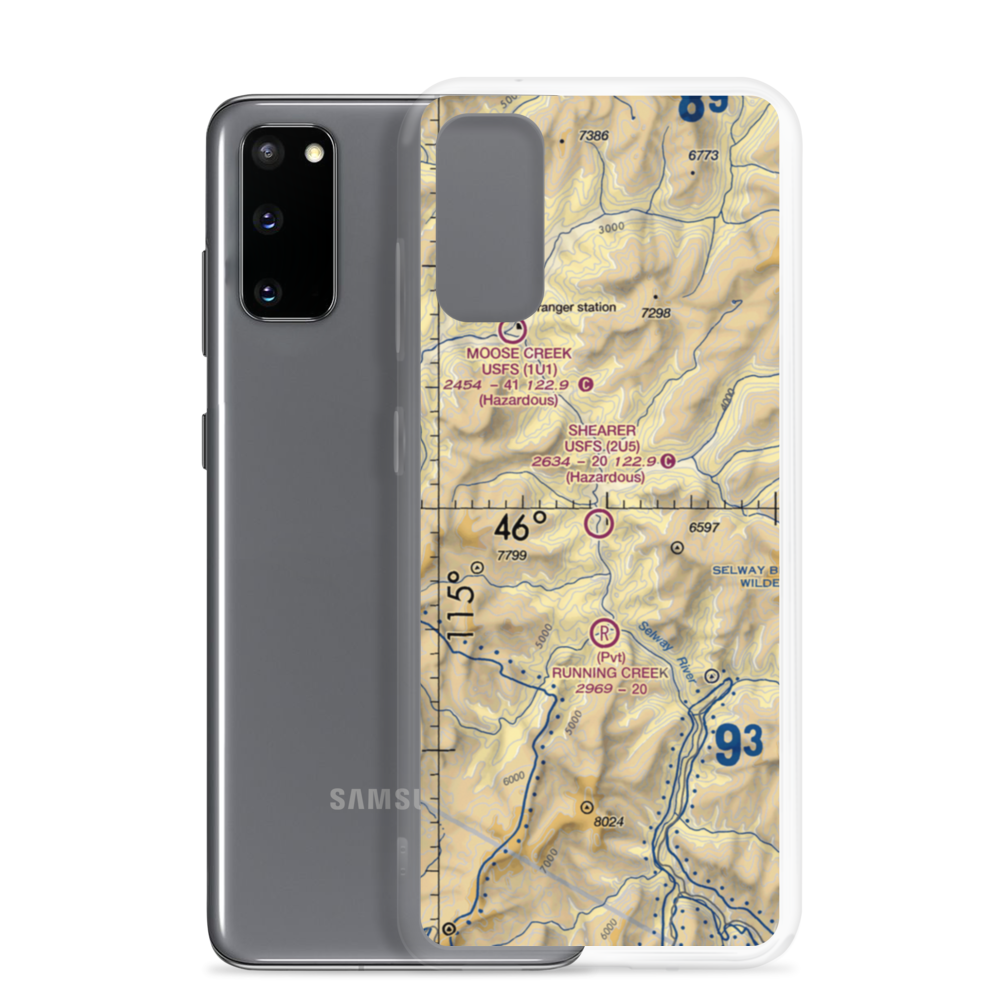 Shearer US Forest Service Airport (2U5) VFR Sectional Samsung Case Samsung Galaxy S20 model shown