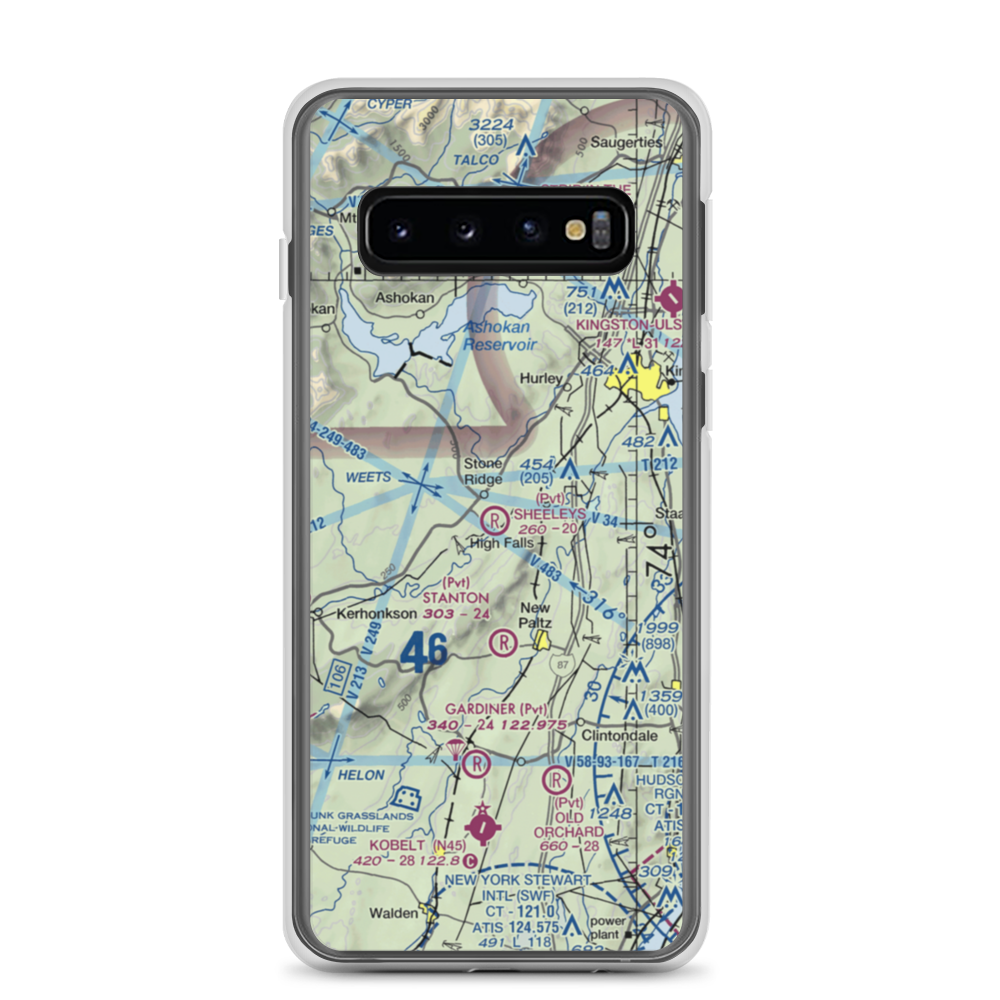 Sheeley's Farm Airport (NK08) VFR Sectional Samsung Case Samsung Galaxy S10 model shown