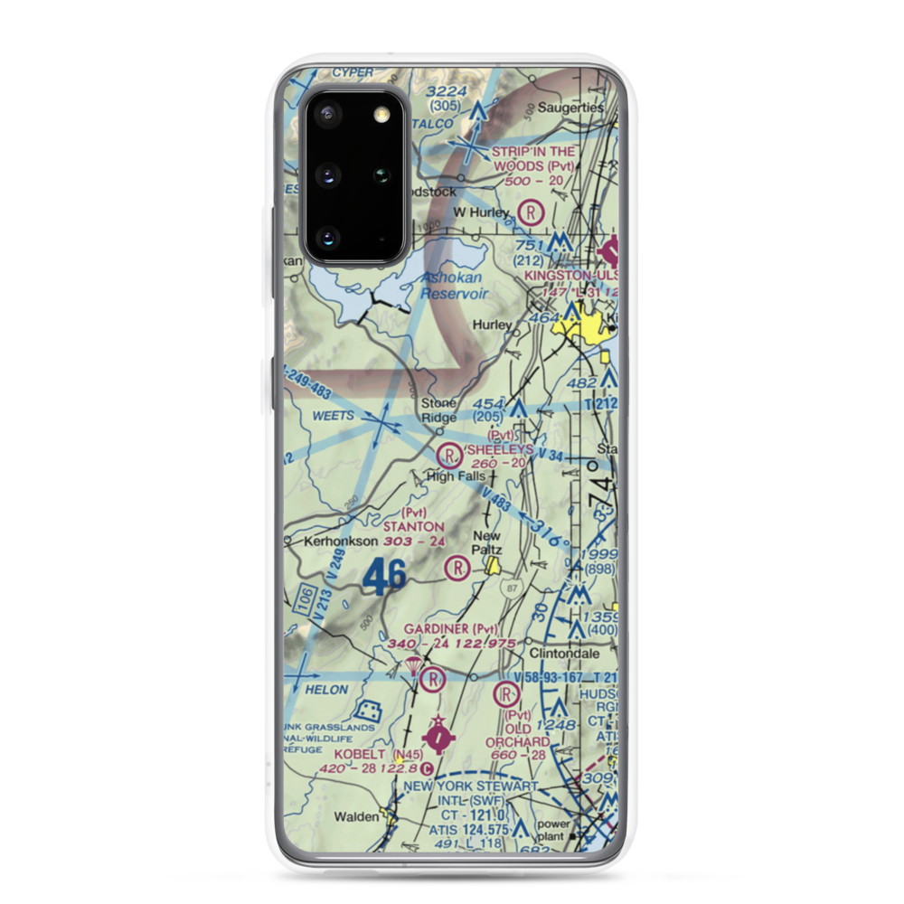 Sheeley's Farm Airport (NK08) VFR Sectional Samsung Case Samsung Galaxy S20 Plus model shown