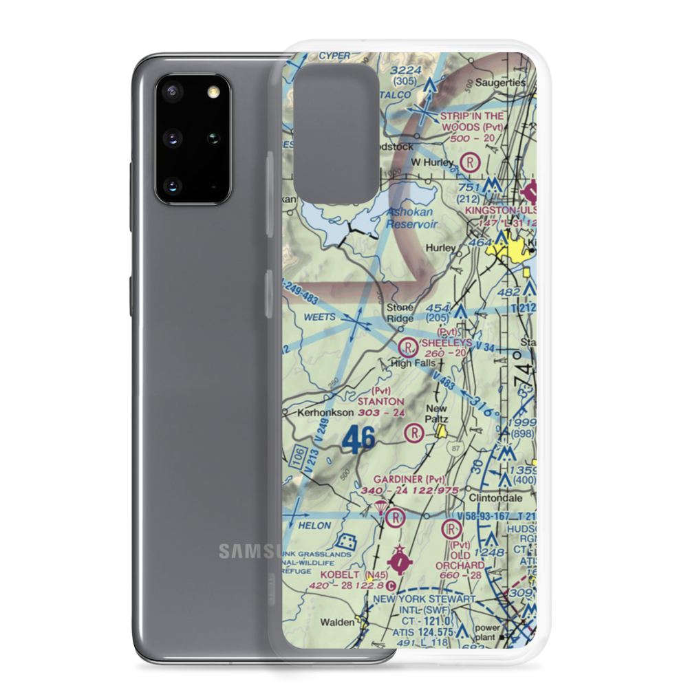 Sheeley's Farm Airport (NK08) VFR Sectional Samsung Case Samsung Galaxy S20 Plus model shown