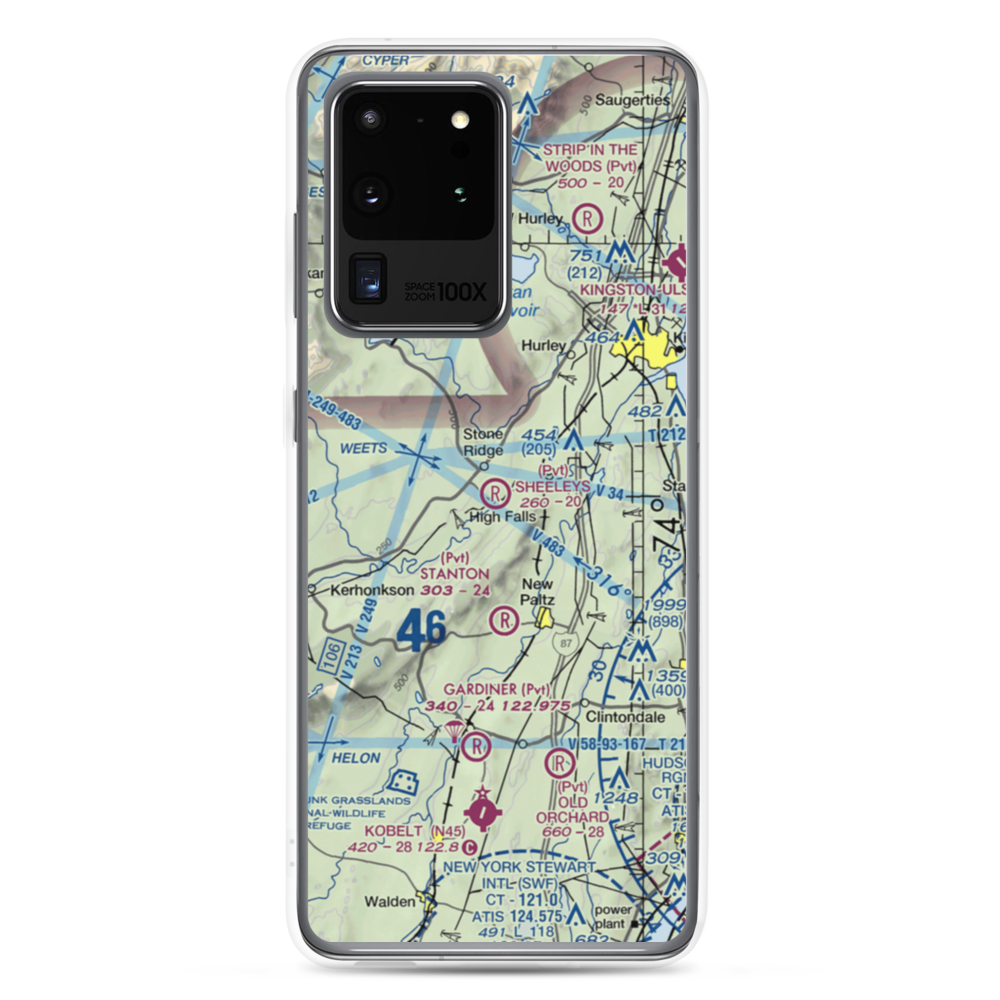 Sheeley's Farm Airport (NK08) VFR Sectional Samsung Case Samsung Galaxy S20 Ultra model shown