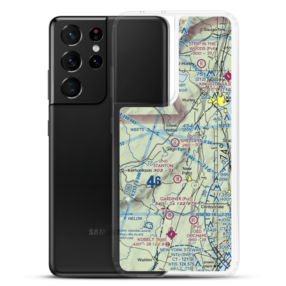 Sheeley's Farm Airport (NK08) VFR Sectional Samsung Case Samsung Galaxy S21 Ultra model shown