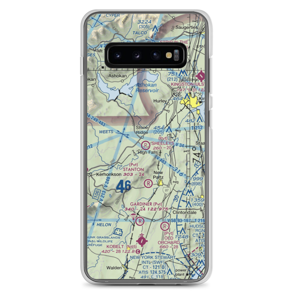 Sheeley's Farm Airport (NK08) VFR Sectional Samsung Case Samsung Galaxy S10+ model shown