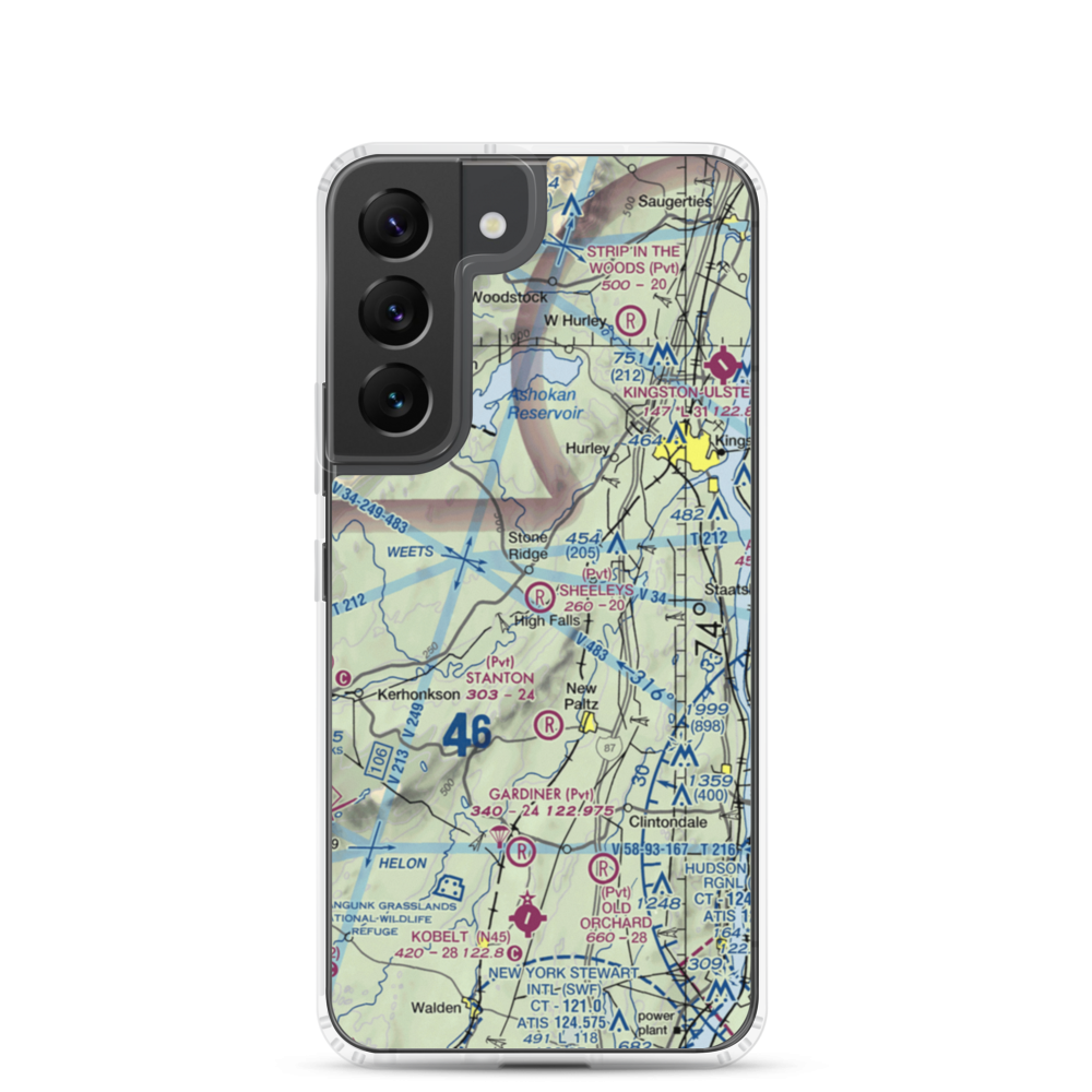 Sheeley's Farm Airport (NK08) VFR Sectional Samsung Case Samsung Galaxy S22 model shown