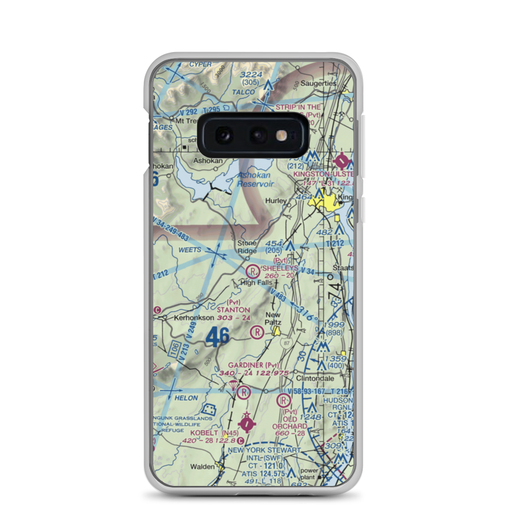 Sheeley's Farm Airport (NK08) VFR Sectional Samsung Case Samsung Galaxy S10e model shown