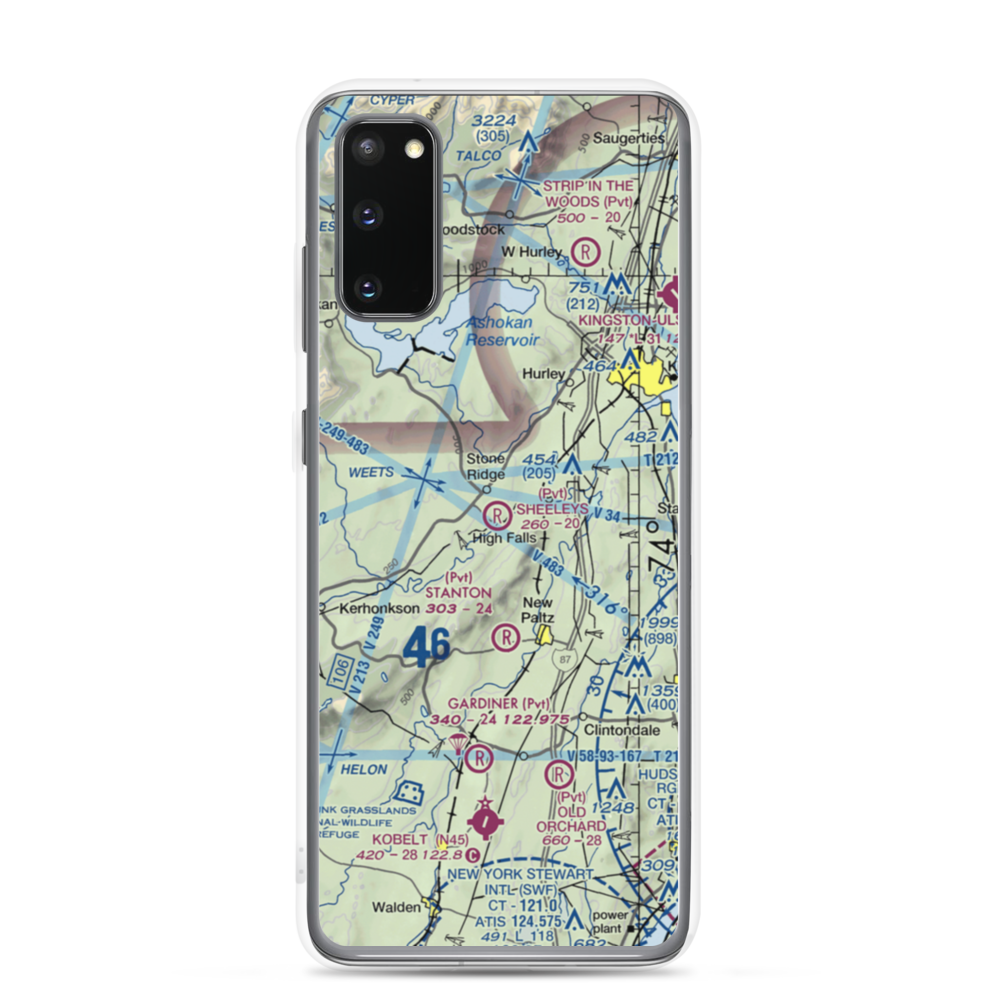 Sheeley's Farm Airport (NK08) VFR Sectional Samsung Case Samsung Galaxy S20 model shown