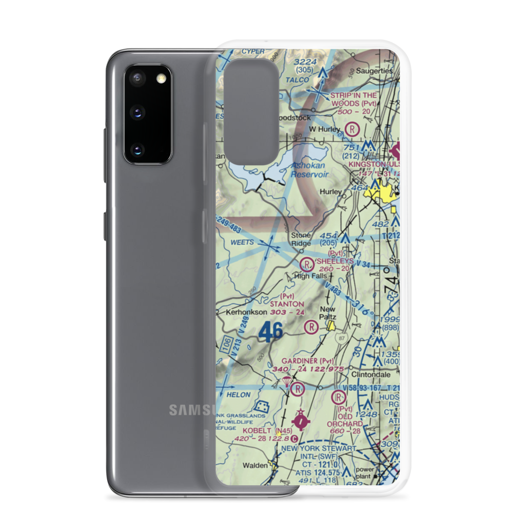 Sheeley's Farm Airport (NK08) VFR Sectional Samsung Case Samsung Galaxy S20 model shown
