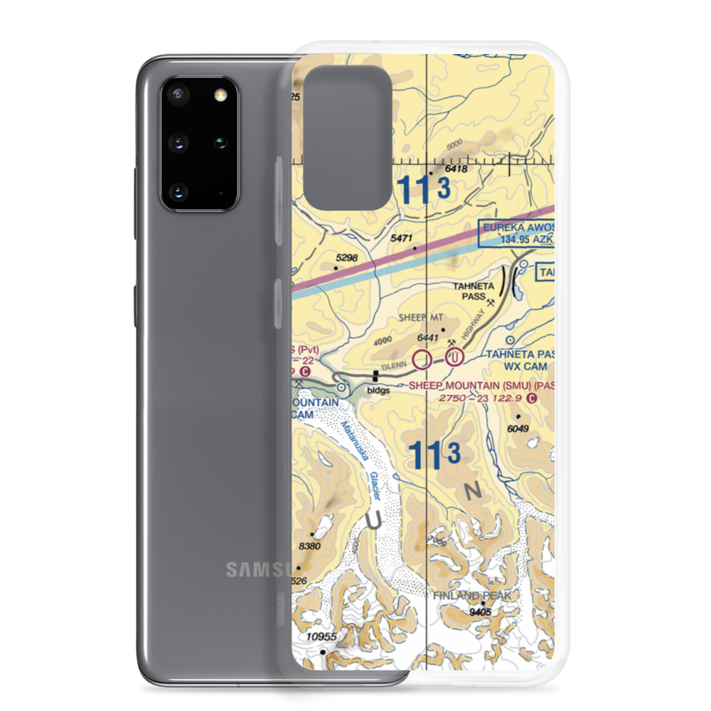Sheep Mountain Airport (SMU) VFR Sectional Samsung Case Samsung Galaxy S20 Plus model shown