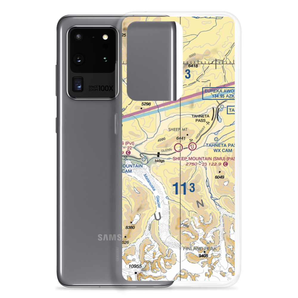 Sheep Mountain Airport (SMU) VFR Sectional Samsung Case Samsung Galaxy S20 Ultra model shown