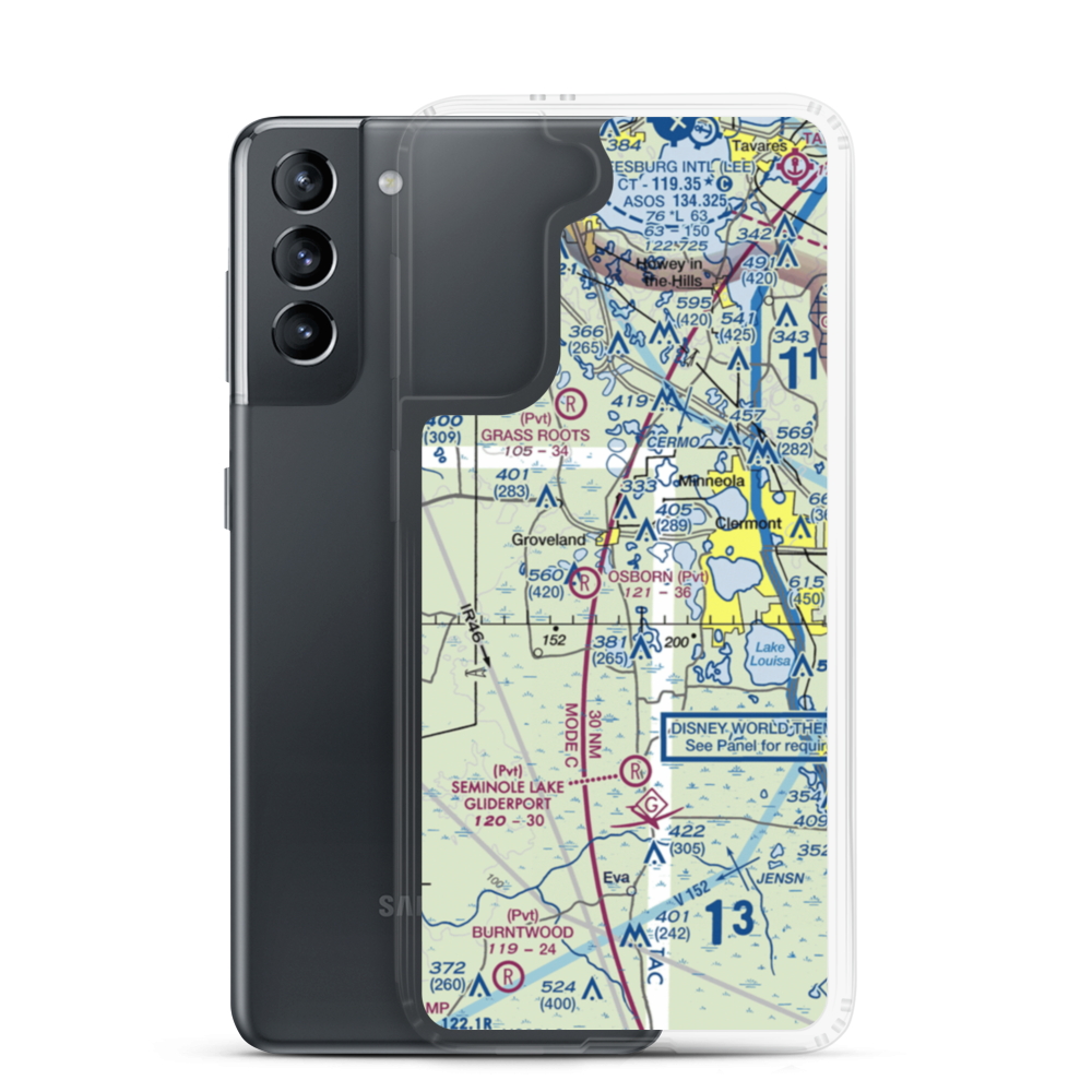 Sheets Airport (FA42) VFR Sectional Samsung Case Samsung Galaxy S21 model shown