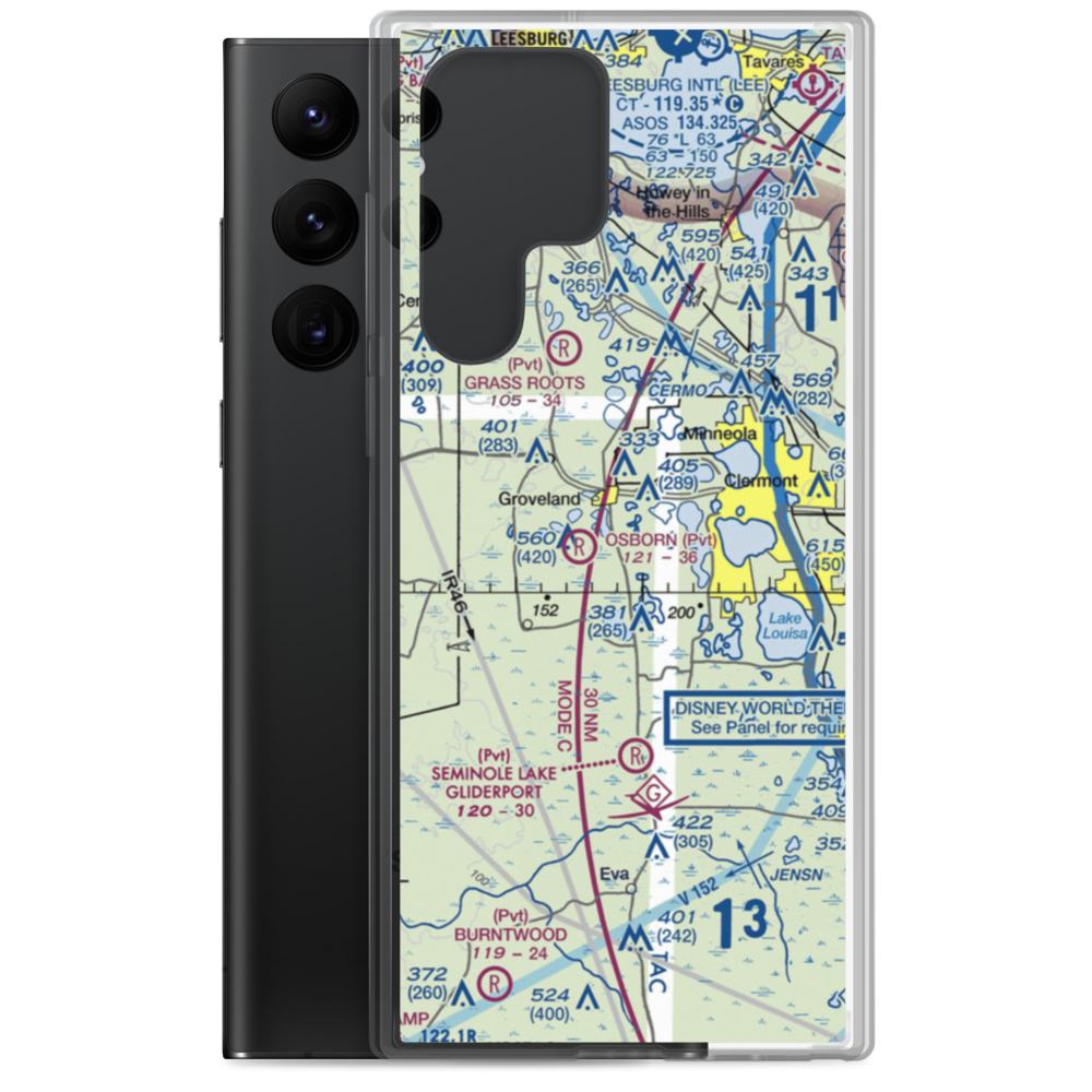 Sheets Airport (FA42) VFR Sectional Samsung Case Samsung Galaxy S22 Ultra model shown