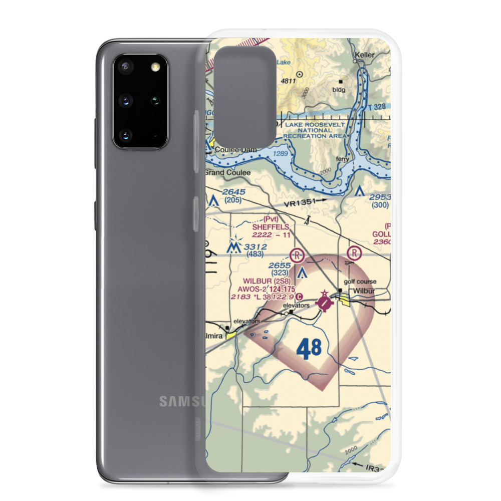 Sheffels Ranch Airport (42WA) VFR Sectional Samsung Case Samsung Galaxy S20 Plus model shown
