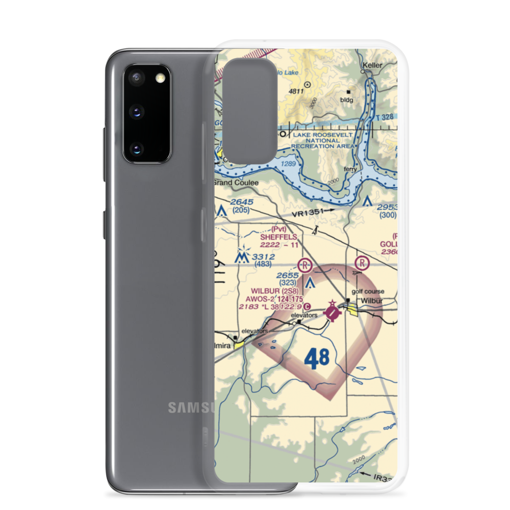 Sheffels Ranch Airport (42WA) VFR Sectional Samsung Case Samsung Galaxy S20 model shown