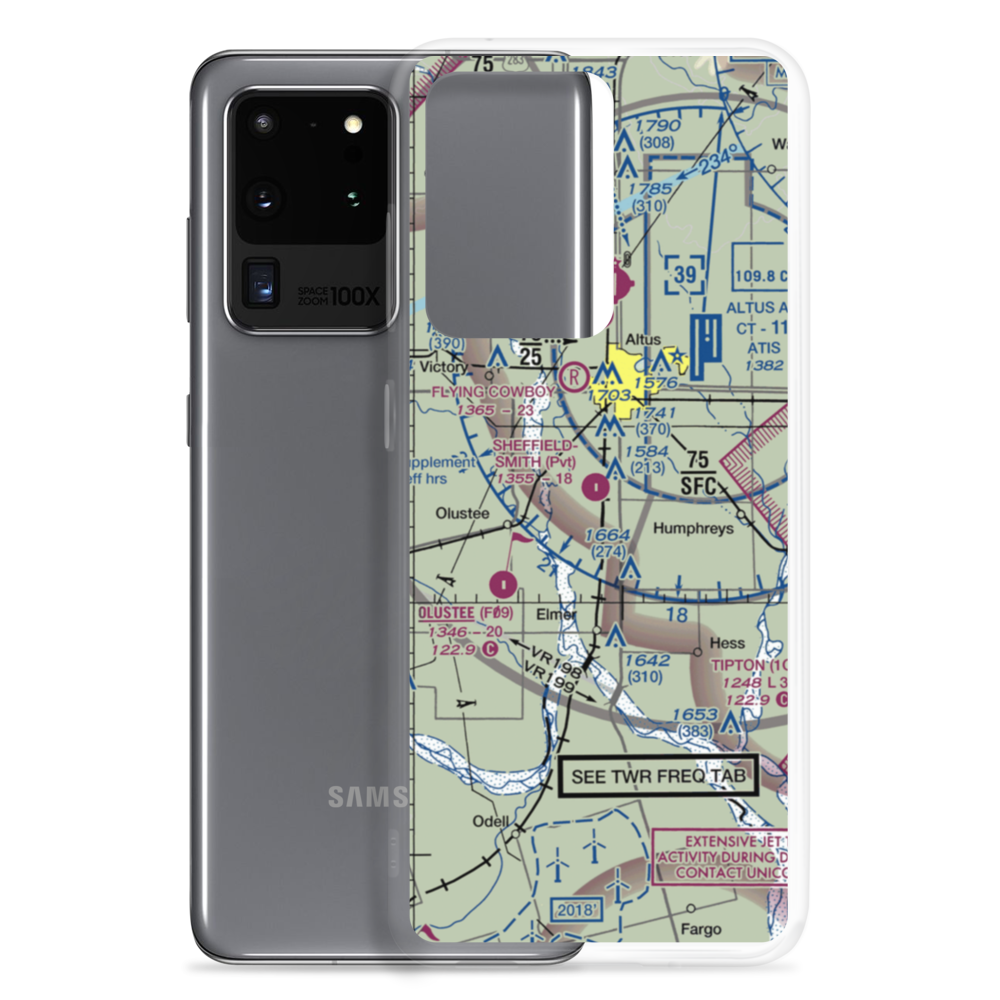 Sheffield-Smith Airstrip (OK83) VFR Sectional Samsung Case Samsung Galaxy S20 Ultra model shown