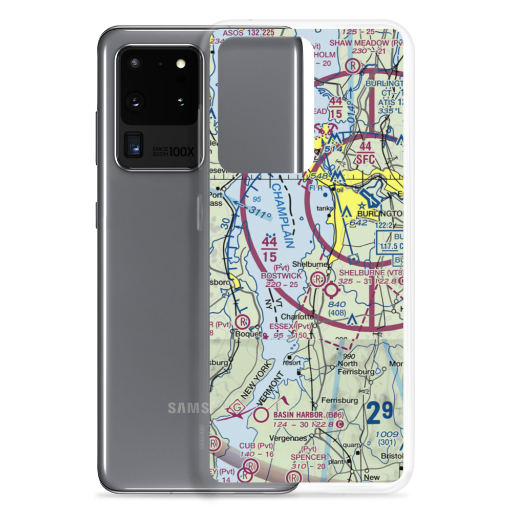 Shelburne Farms Airport (VT22) VFR Sectional Samsung Case Samsung Galaxy S20 Ultra model shown